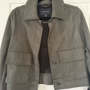Banana Republic Dark Green Suede Jacket
